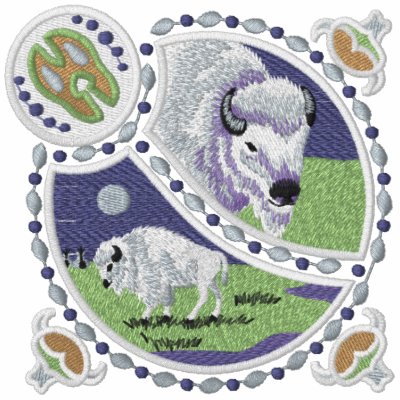 Buffeln skyddar broderad pikétröja