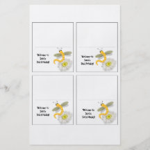 Buggy Placecards Flyg Blad