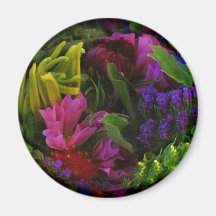 Buketter och drömmar/blomma av vara besvärad kylskåpsnagnet