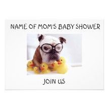 BULLDOGG OCH RUBBER DUCKIES-BABY SHOWERINBJUDAN