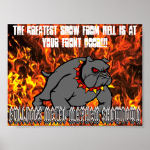 Bulldoggar belägger med metall förödelsekraftmätni print