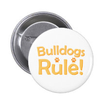 Bulldoggar härskar! knappar med nål