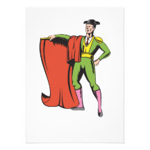 BullfighterMatador Bullfighting Personliga Inbjudningskort