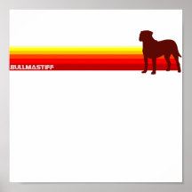 Bullmastiff med randtrycket print