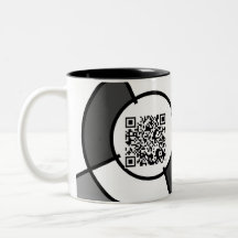 bullseyen QR kodifierar Kaffe Koppar