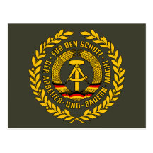 Bundesrepublik Deutschland/East Germany vapensköld Vykort