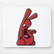 Bunneh! - rött - högert mus matta