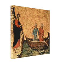 Buoninsegna - kalla av apostlar Peter och Andrew Sträckta Kanvas Tryck