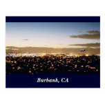 Burbank Nightscape, Burbank, CA Vykort