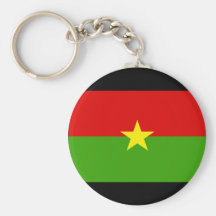 Burkina flagga nyckel ring