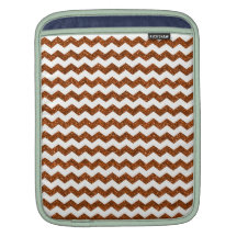 Burnt orange chevrons sleeve for iPads
