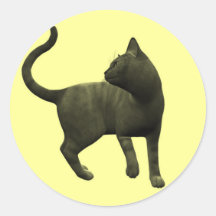 Busiga svart kattklistermärkear