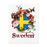 Butterfly sweden postcard