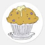 buttery blåbärmuffin klistermärke