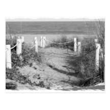 BW Fort Pierce, den Florida stranden går dynen rop Vykort