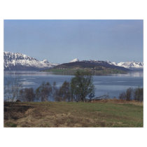 By av Borkenes, Lofoten öar, Norge Flygblad