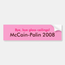 Bye glass tak för bye! McCain-Palin 2008 Bildekal