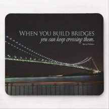Byggnad överbryggar Motivational Mousepad Mus Mattor