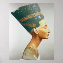 Bysten av drottningen Nefertiti, sida beskådar, fr Posters