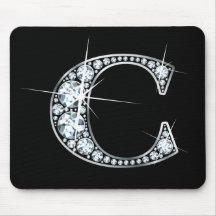 "C-" diamant Bling Mousepad Mus Mattor