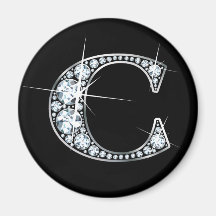 "C-" diamantBling magnet Magneter För Kylskåp