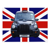 Cab för London svarttaxi Vykort