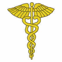 Caduceus broderad skjorta