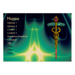 CADUCEUS vibrerande amethyst guld- metalliskt papp Visitkort Mall