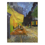 Cafe på natten av Vincent Van Gogh Vykort