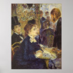 Cafen vid Renoir, vintagempressionismkonst Print