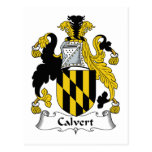 Calvert familjvapensköld vykort