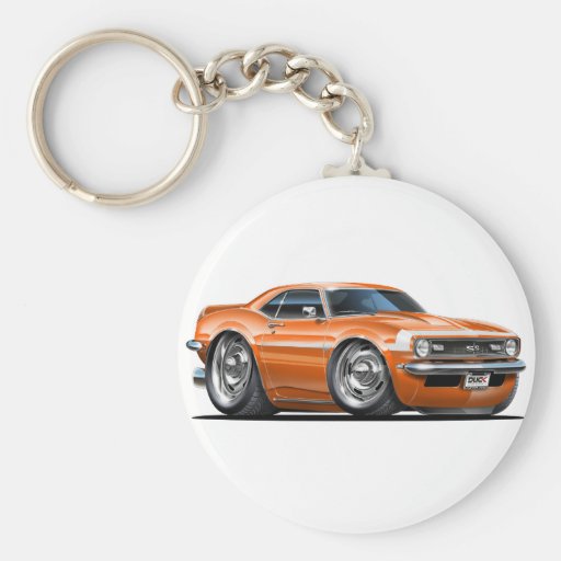 Camaro Orange-Vit bil 1968 Nyckelringar