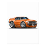 Camaro Orange-Vit bil 1968 Vykort