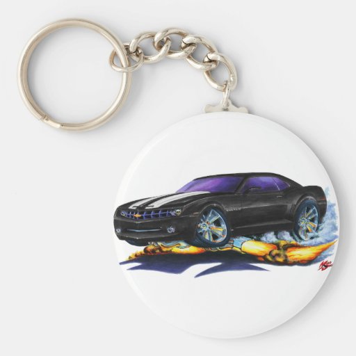 Camaro Svart-Vit bil 2010 Nyckelring