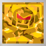 Camo svensk i guld print