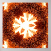 Campfire flammar print