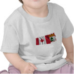 Canada & Prince Edward Island Waving Flags T-shirts