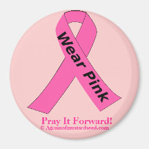 CANCER RIBBON  Agrainofmustardseed.com Magnet