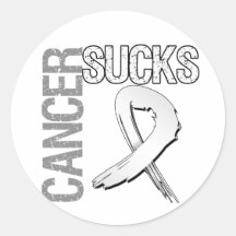 Cancer suger - lungcancer rund klistermärke