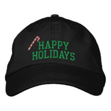 Candy cane broderad hatt