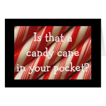 Candy cane hälsningskort