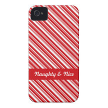 Candy canerandar Case-Mate iPhone 4 skydd