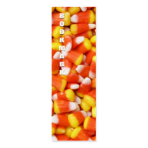 Candy cornbokmärke visitkort
