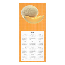 Cantaloupen ringer och calendar kortet rackkort