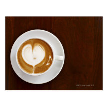 Cappuccino med kärlek vykort