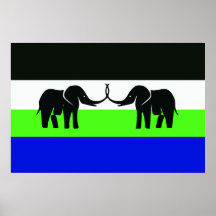 Caprivi Bantustan, Myanmar flagga Affisch