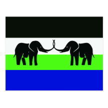 Caprivi Bantustan, Myanmar flagga Vykort