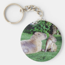 Capybaramamma och Son Keychain Nyckelringar