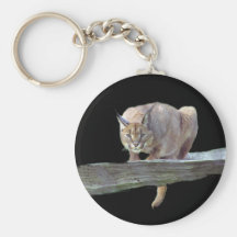 Caracal katt som huka sig ned Keychain Nyckelringar
