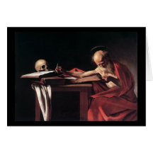 Caravaggio St Jerome Hälsningskort